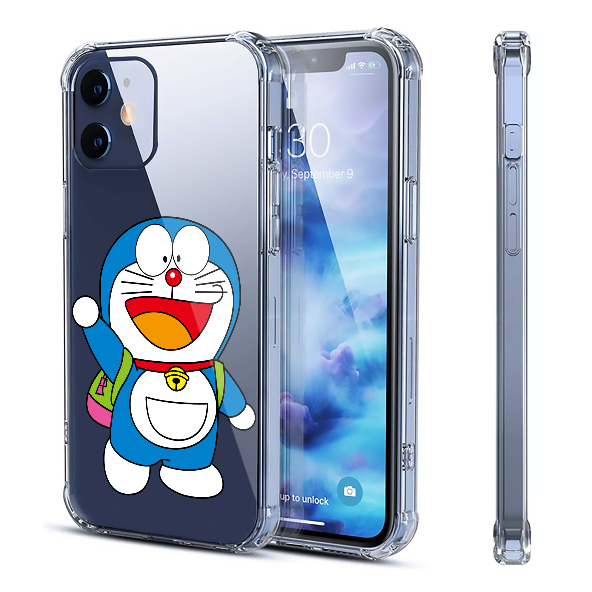 （画像用） ドラえもん Doraemon 【iPhone 12シリーズ対応】透明スマホケース（クリアソフトケース）
